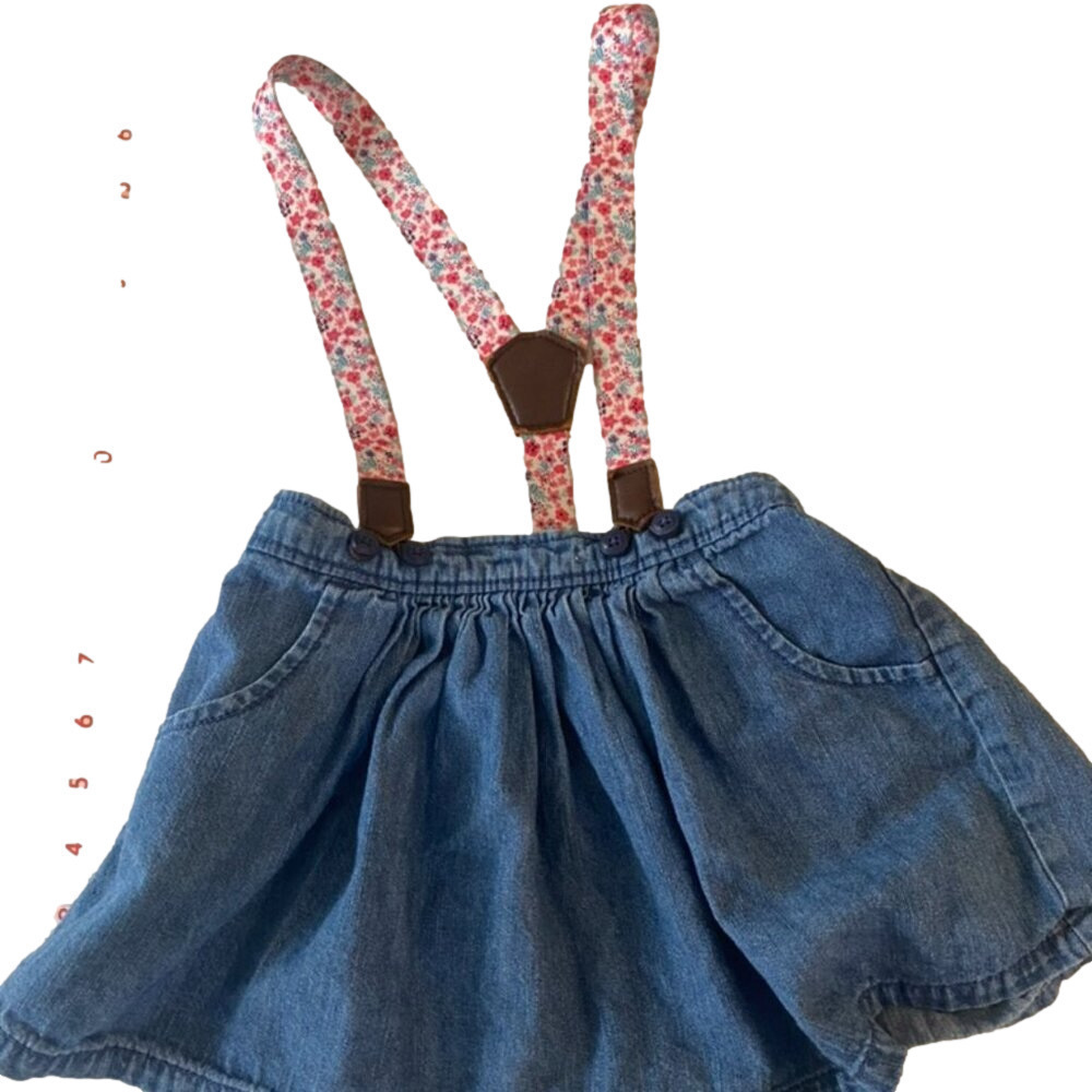 Baby B’gosh Denim Skirt With Suspenders 2T🎀